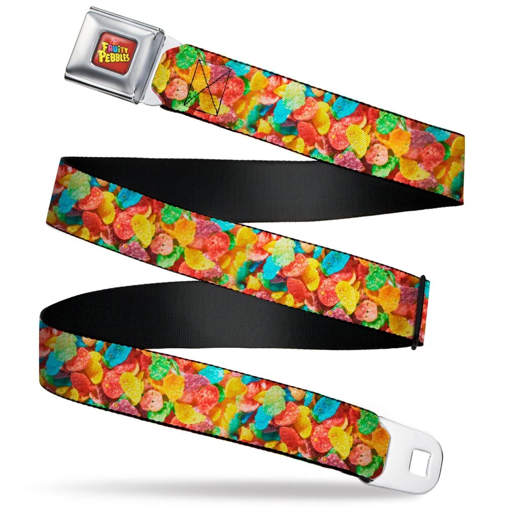 5531 The FlintstonesBelt, Seatbelt Buckle Belt, Fruity Pebbles Vivid Cereal